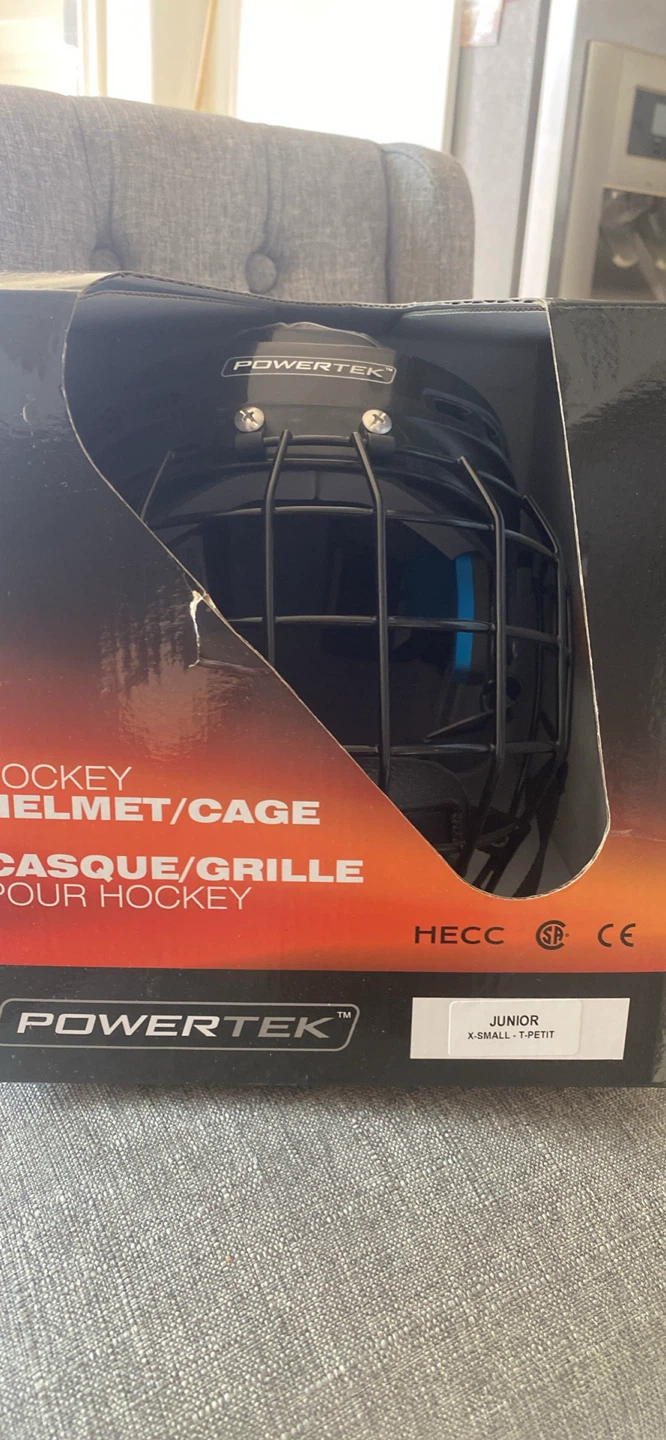 Powertek Junior Hockey Helmet/Cage - X-Small