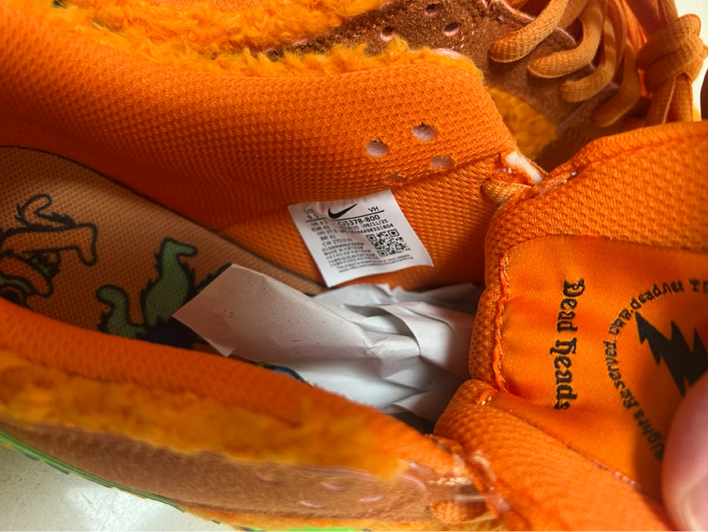 Nike SB Dunk Low Grateful Dead Bears Orange - photo 5