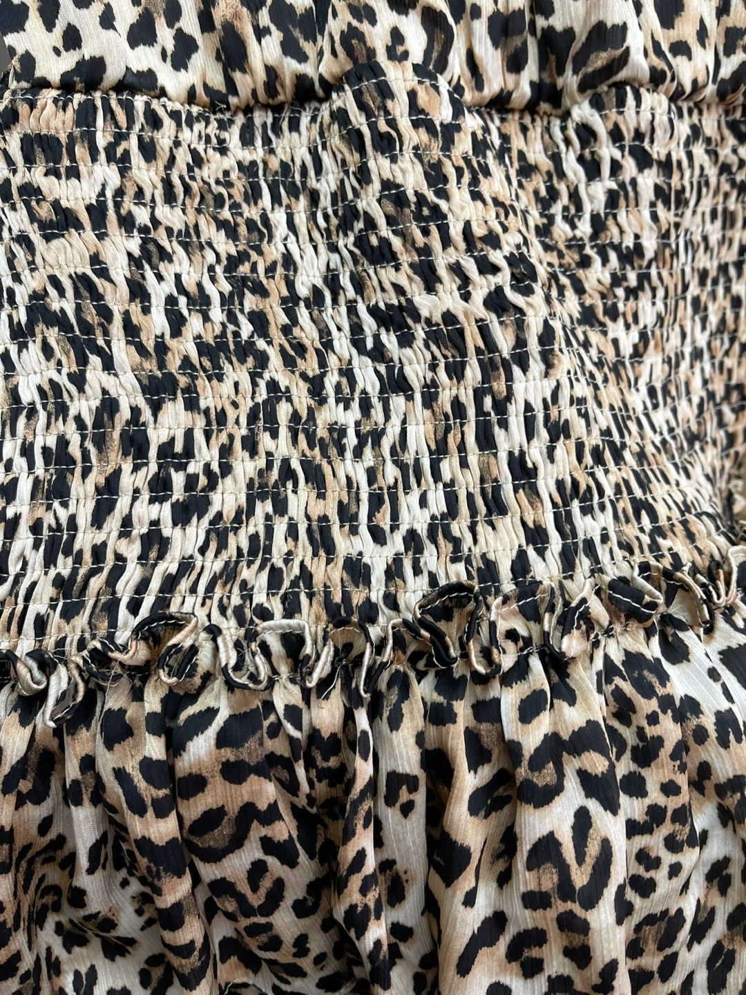 Honey Honey Leopard Print Smocked Mini Dress - photo 3