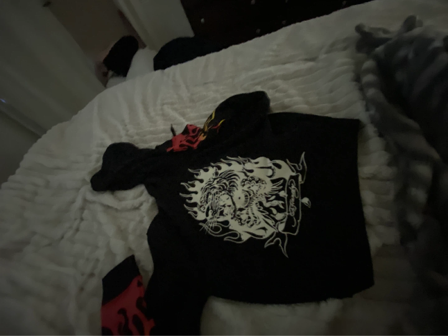 Ed Hardy Black Zip-Up Hoodie with Flame Design - photo 2