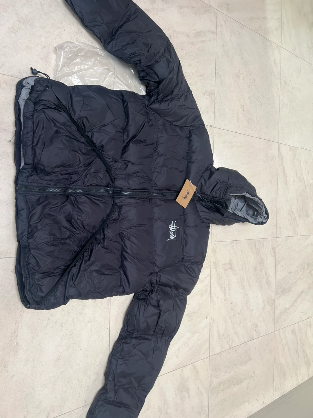 Stüssy Puffer Jacket - Black - Size L - photo 2