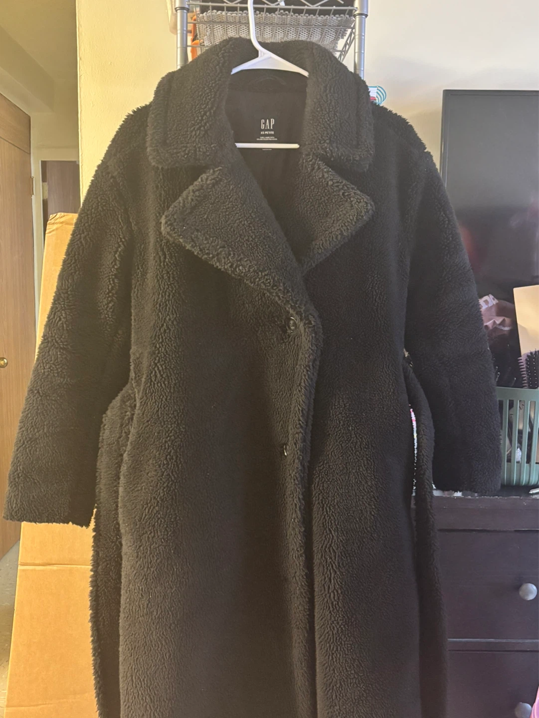 GAP Black Teddy Coat