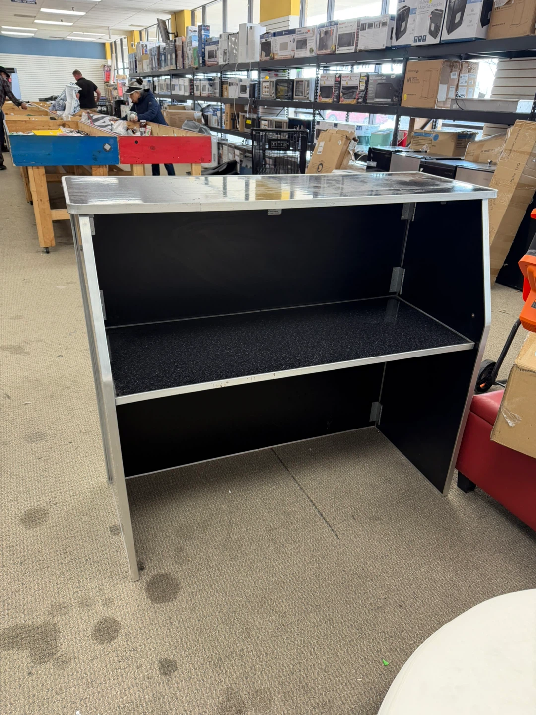 Black Register Counter or Host stand with Shelf - photo 3
