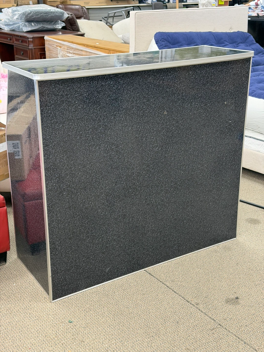 Black Register Counter or Host stand with Shelf - photo 2