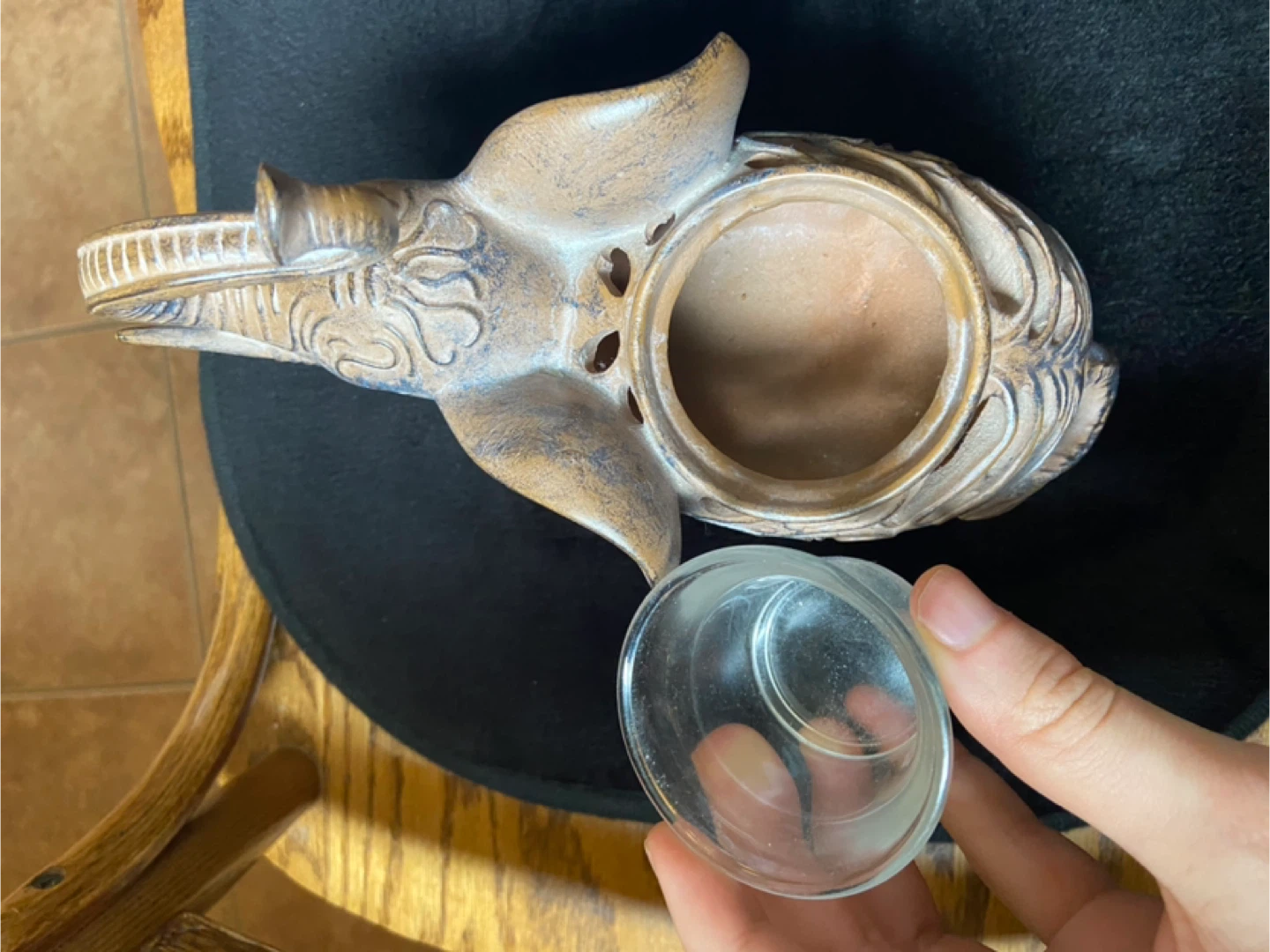 Elephant Candle Holder with Glass Insert - photo 5