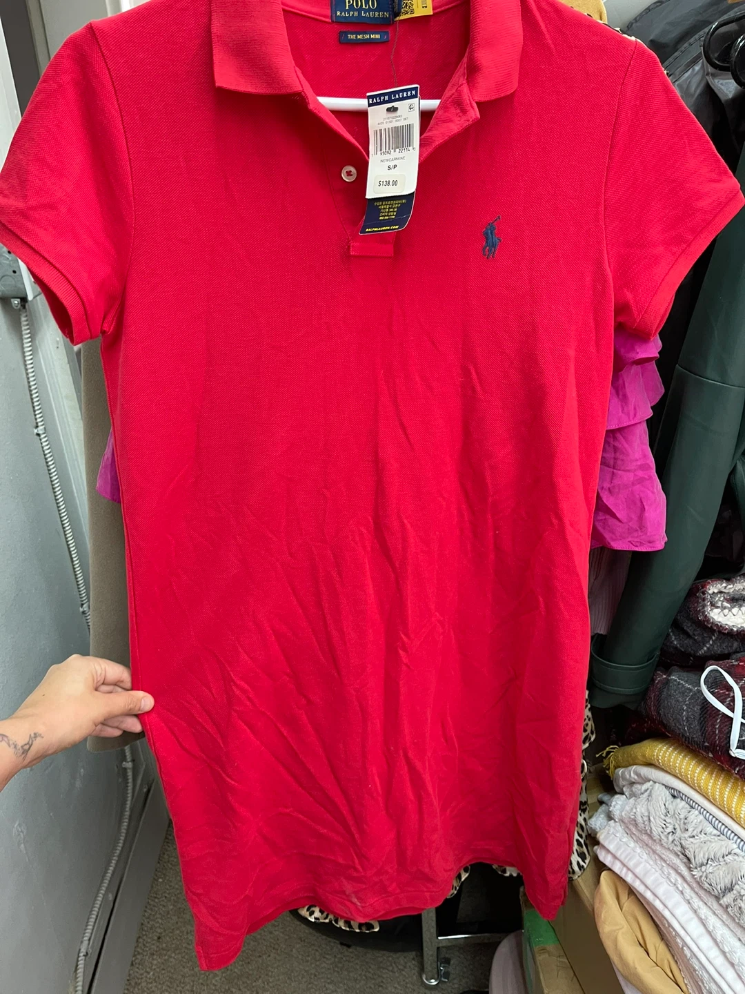 Ralph Lauren Polo The Mesh Mini Dress - Red - Size S/P - photo 2