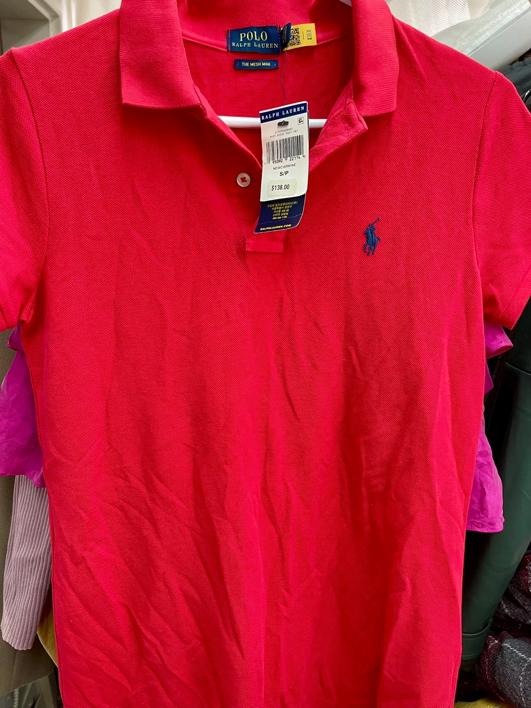 Ralph Lauren Polo The Mesh Mini Dress - Red - Size S/P