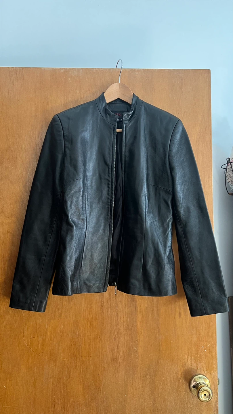 MIKAI Black Leather Jacket - Size S