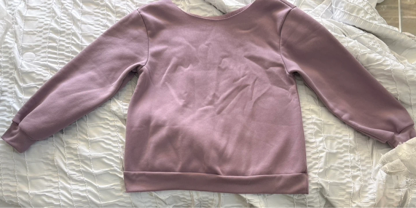 Lavender Relaxed Boatneck Sweatshirt