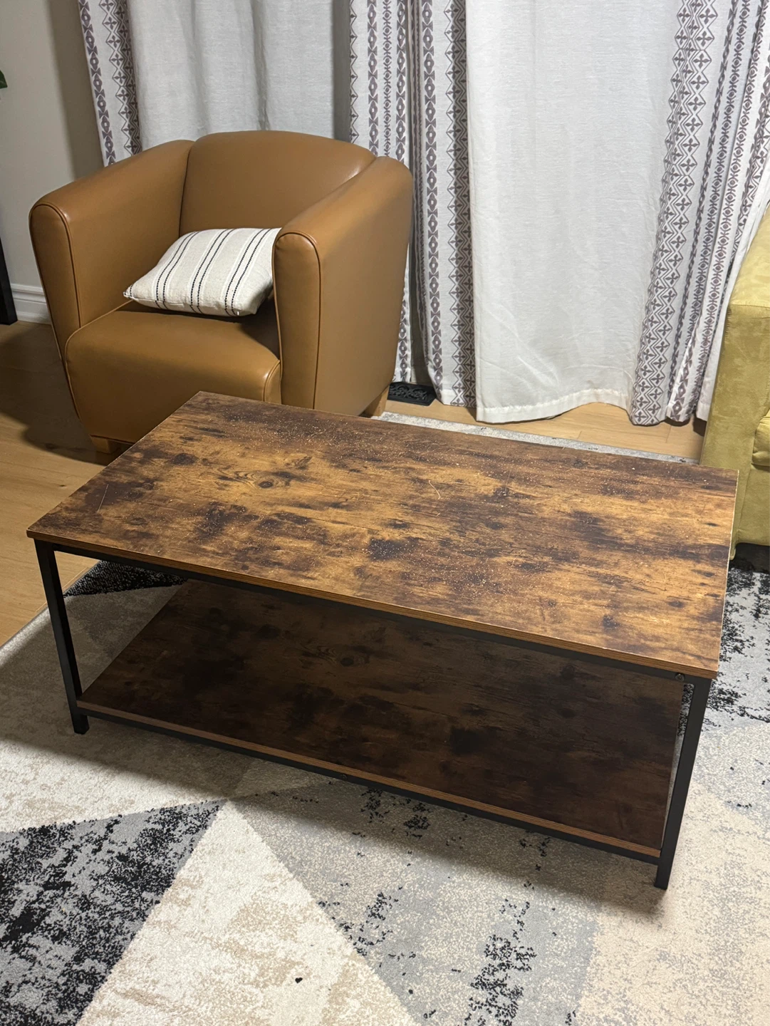 Rustic Coffee Table with Shelf - photo 3