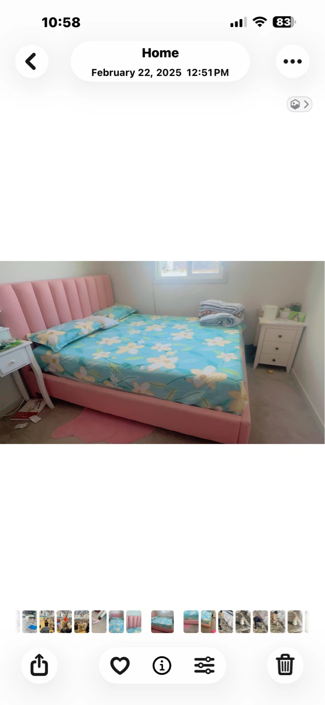 Pink Channel Tufted Upholstered Bed Frame