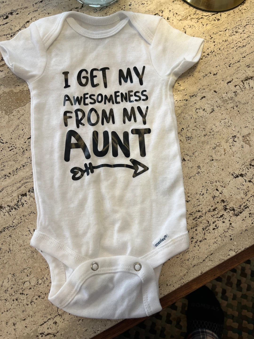 Onesies "I Get My Awesomeness From My Aunt" Baby Bodysuit - photo 3