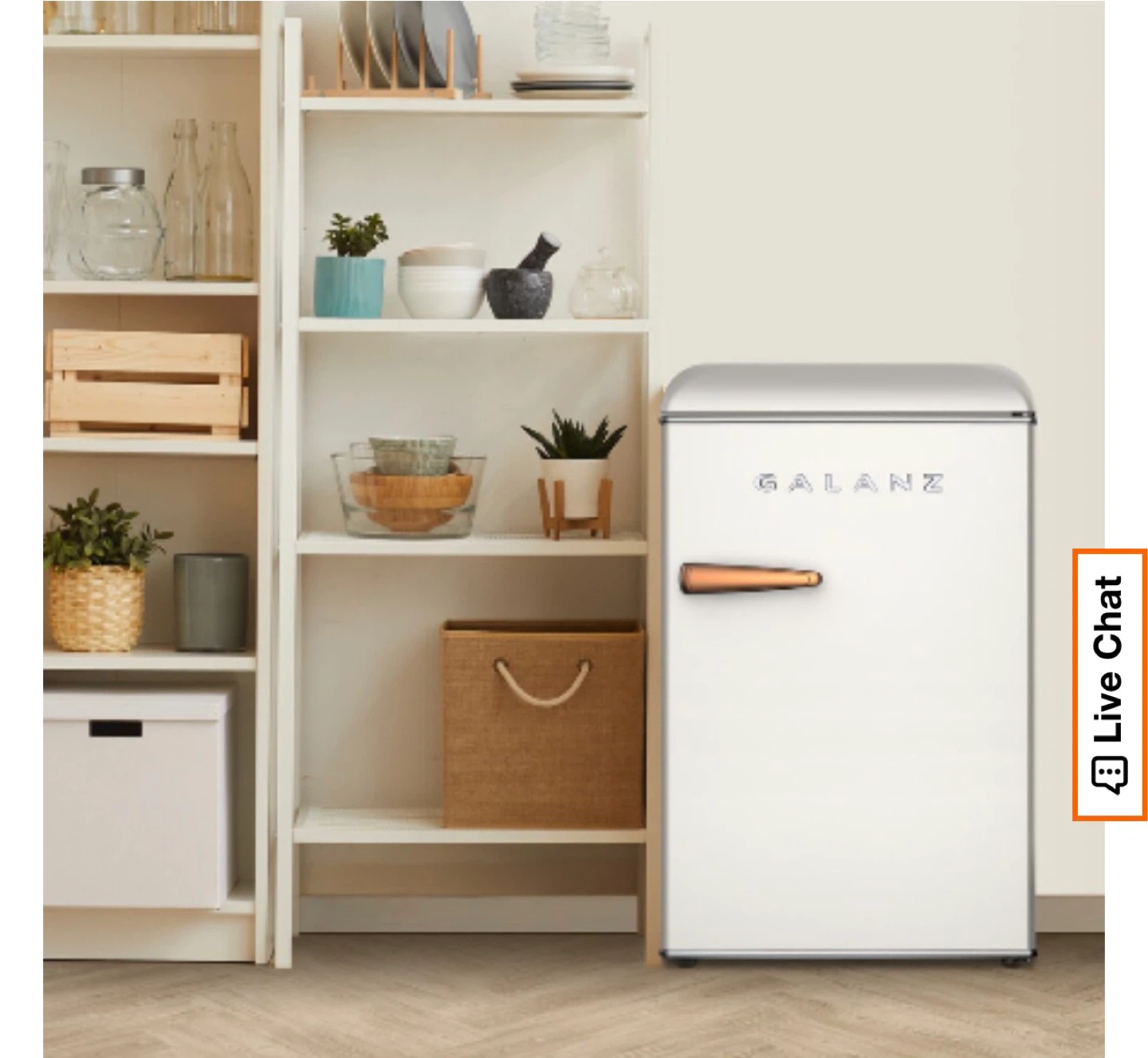 Galanz Retro Mini Fridge - White - photo 4