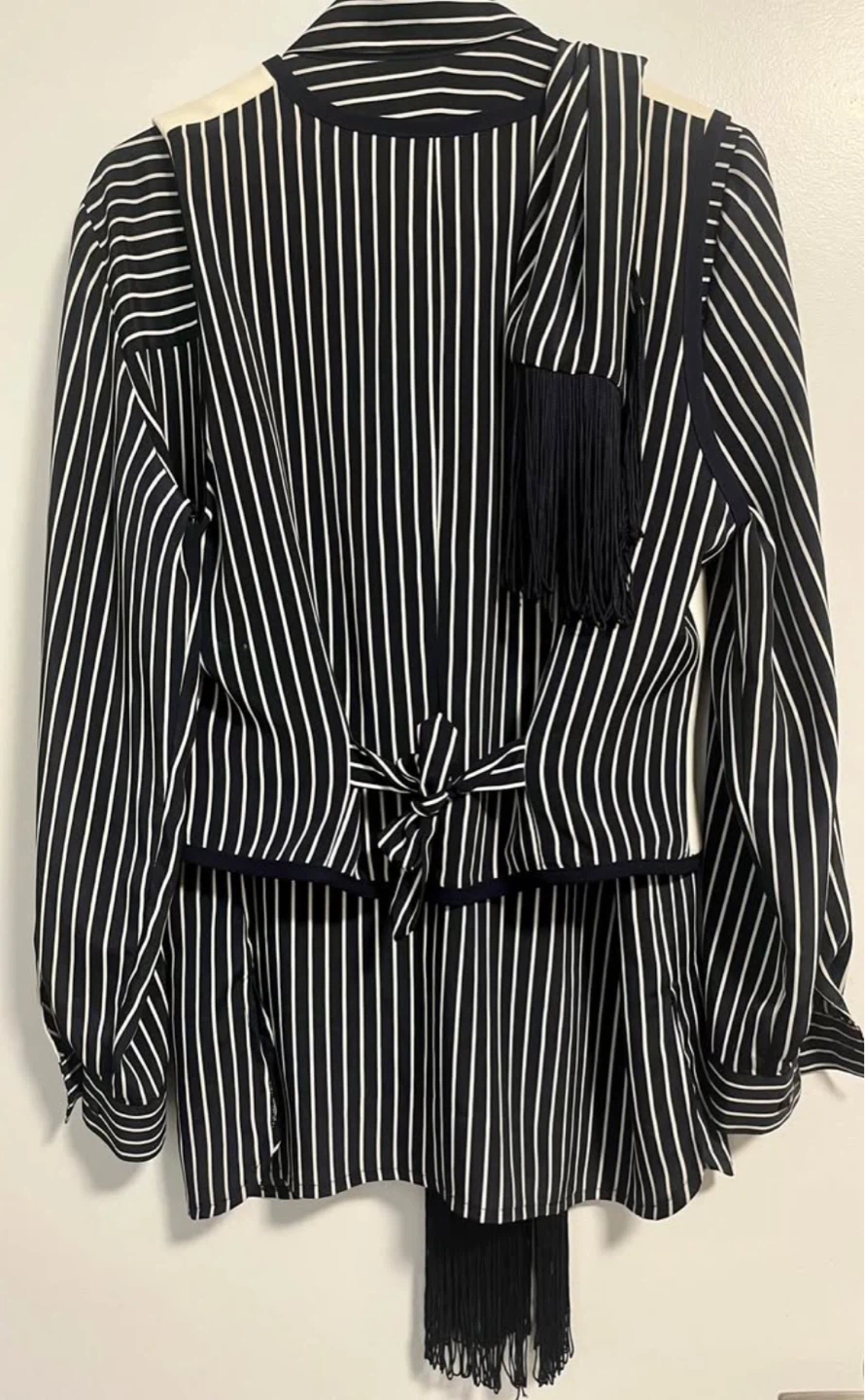 Bianca Nygård Striped Shirt and scarf and Vest - Size 10 - photo 2
