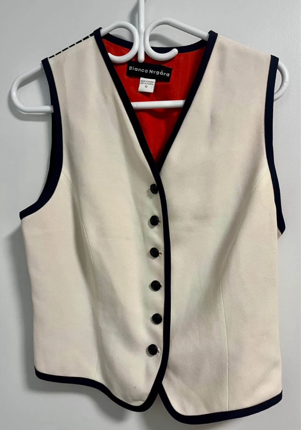 Bianca Nygård Striped Shirt and scarf and Vest - Size 10 - photo 5