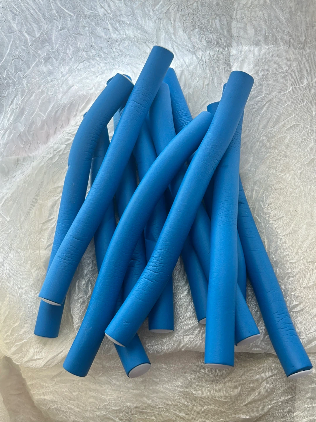 Blue Flexible Foam Hair Rollers (12 count)