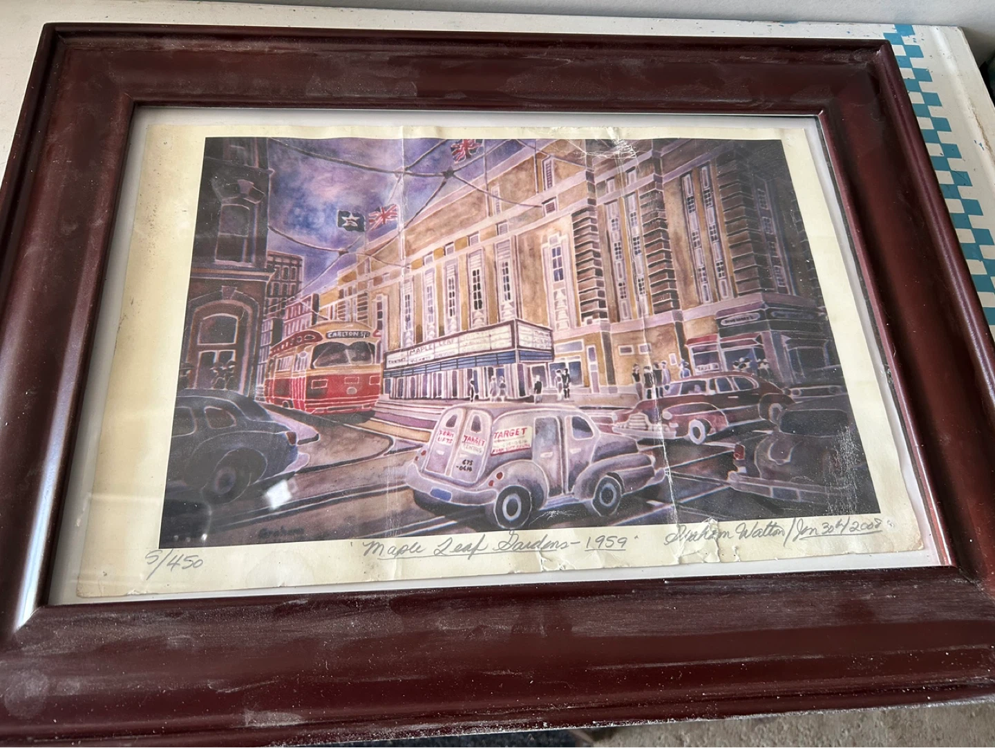 Maple Leaf Gardens 1959 Print by Graham Walton