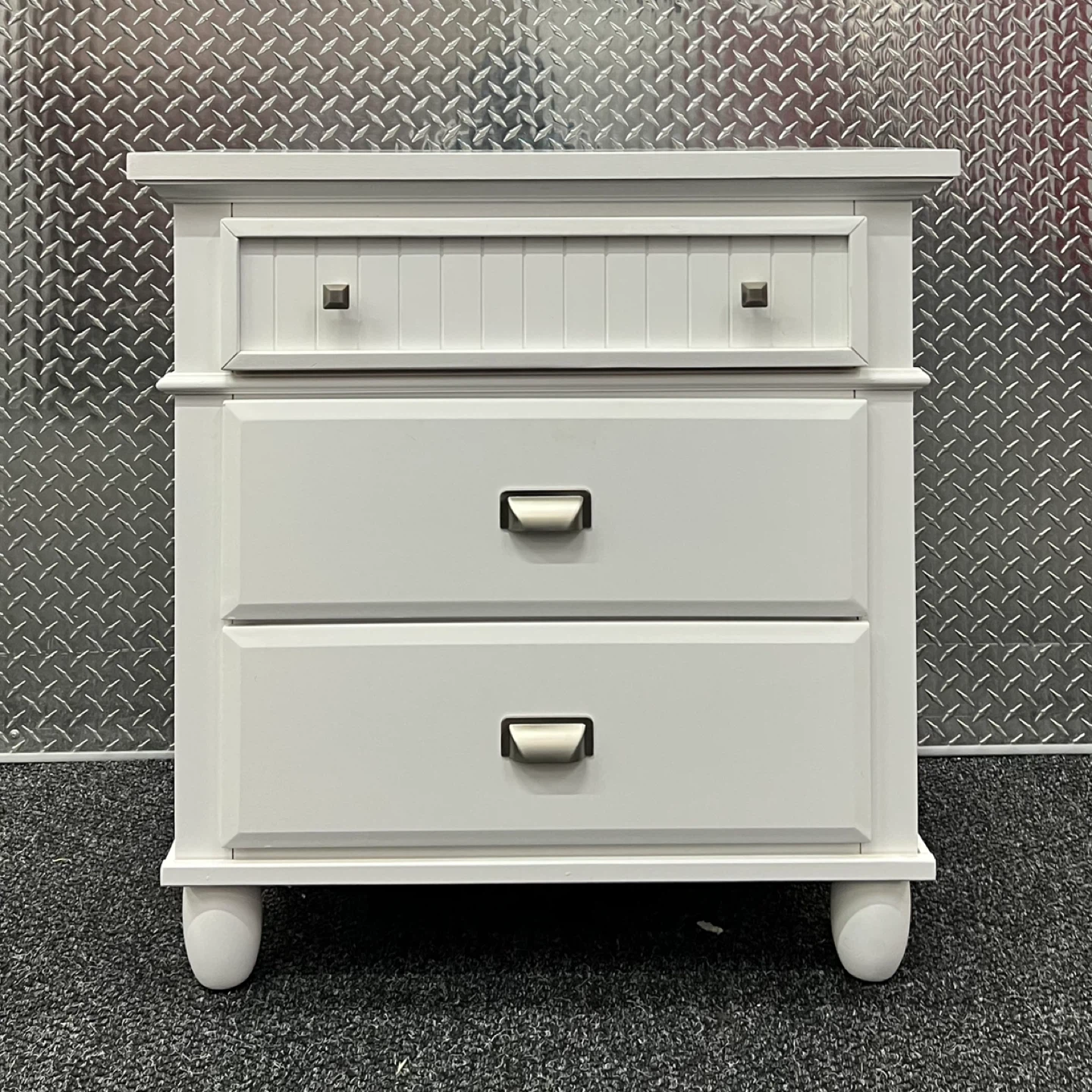White 3-Drawer Nightstand -20%OFF Free Delivery
