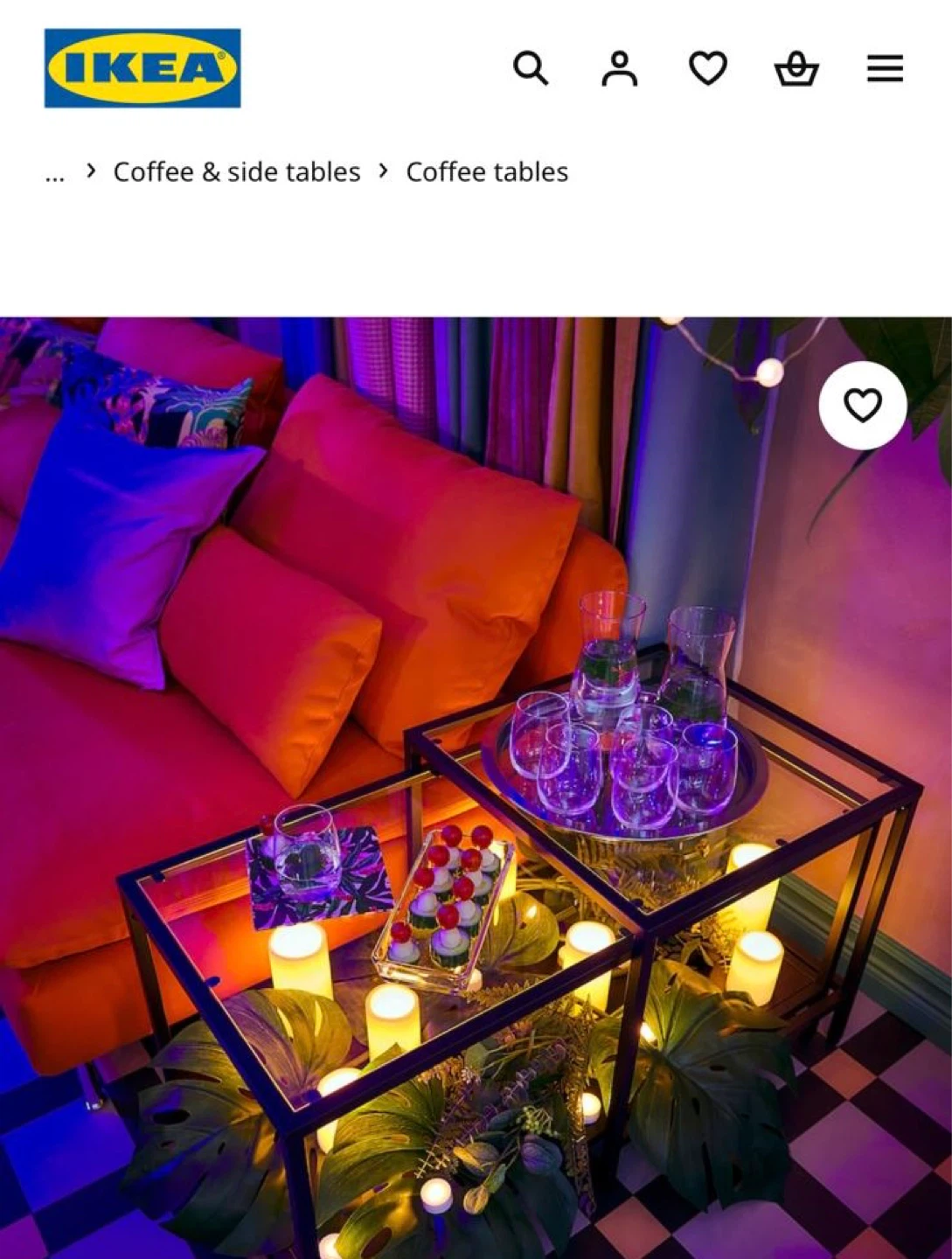 IKEA Coffee Table - Black Metal and Glass - photo 3