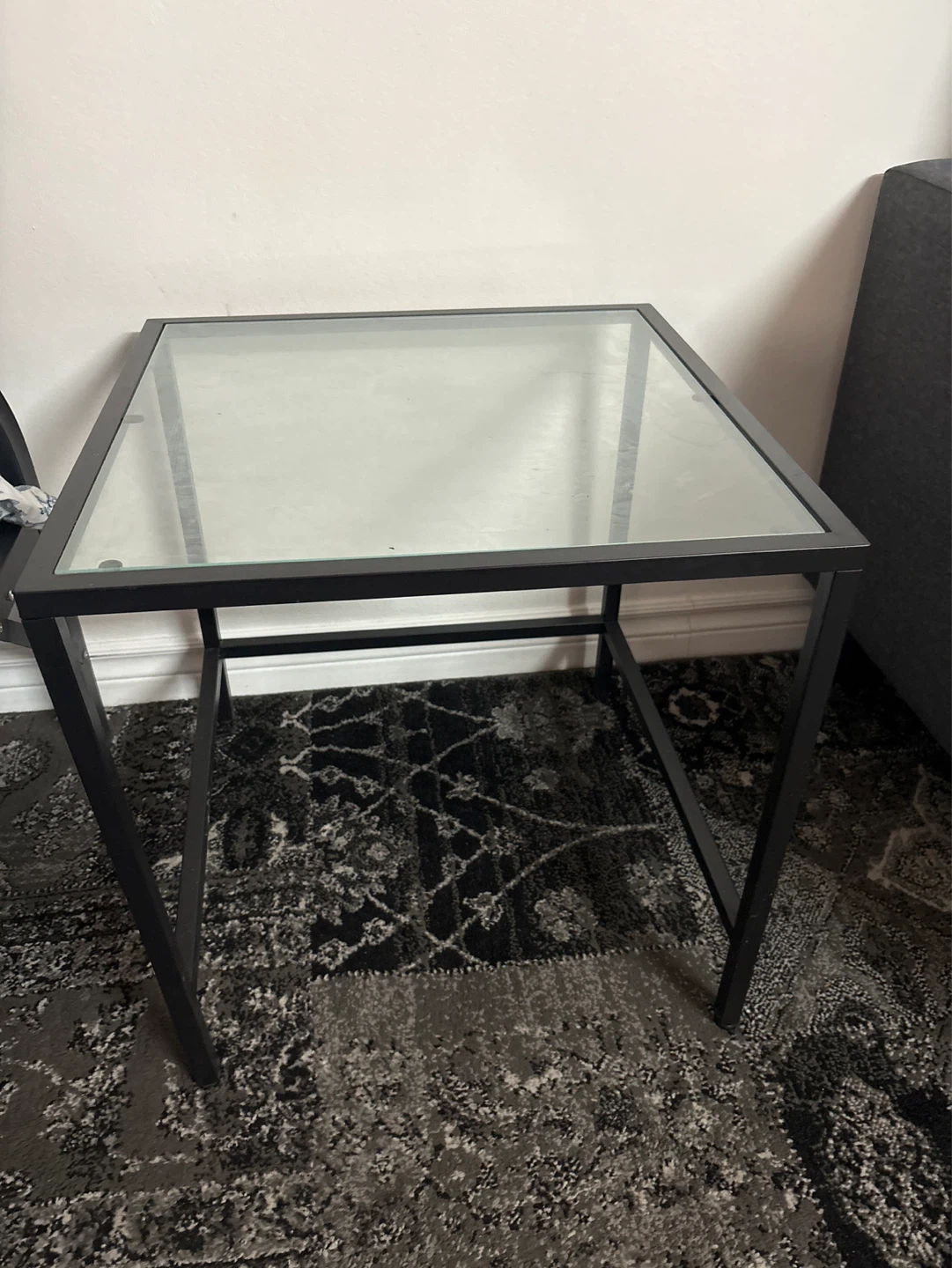 IKEA Coffee Table - Black Metal and Glass - photo 2