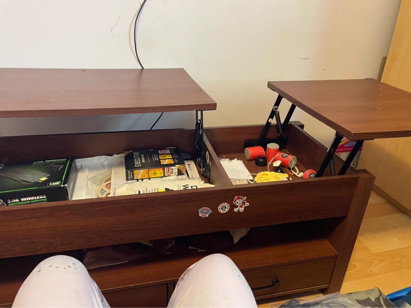 Lift Top Coffee Table with Storage - photo 2