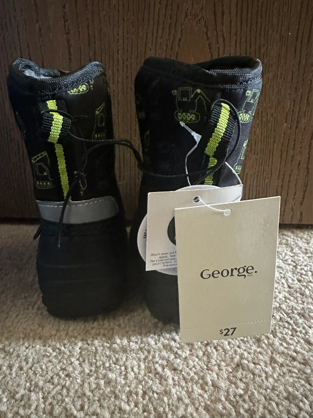 George Kids Winter Boots Size Unknown Black Construction - photo 3