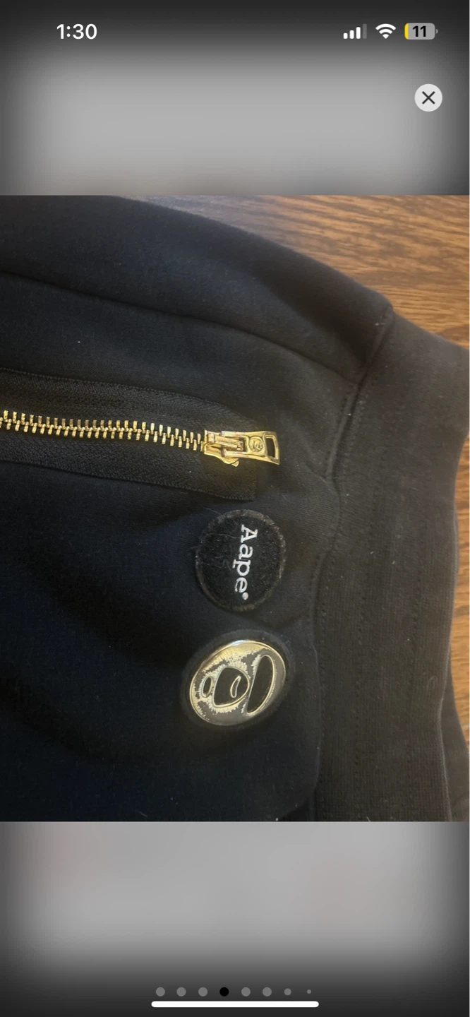 AAPE by A Bathing Ape Black Joggers with Ape Head Logo - photo 4