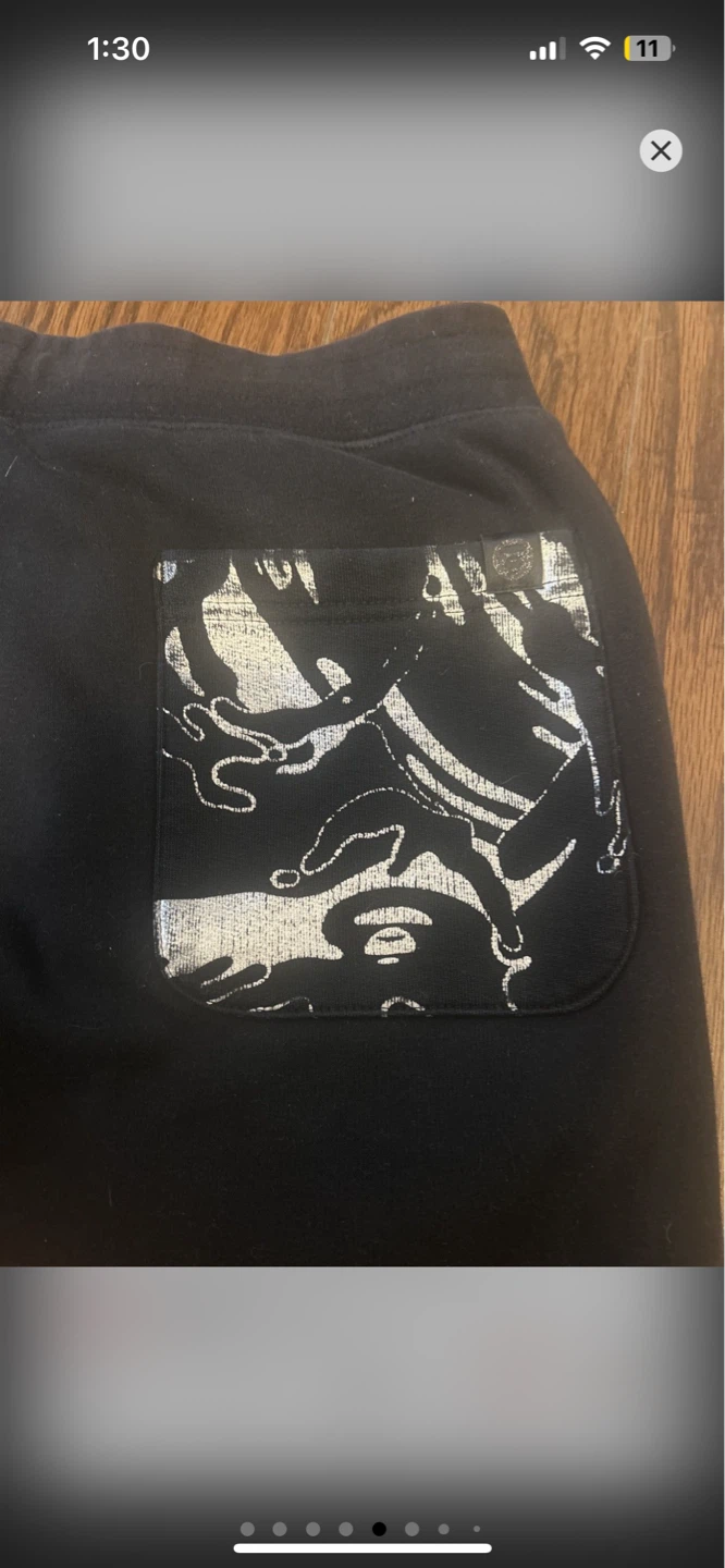 AAPE by A Bathing Ape Black Joggers with Ape Head Logo - photo 5