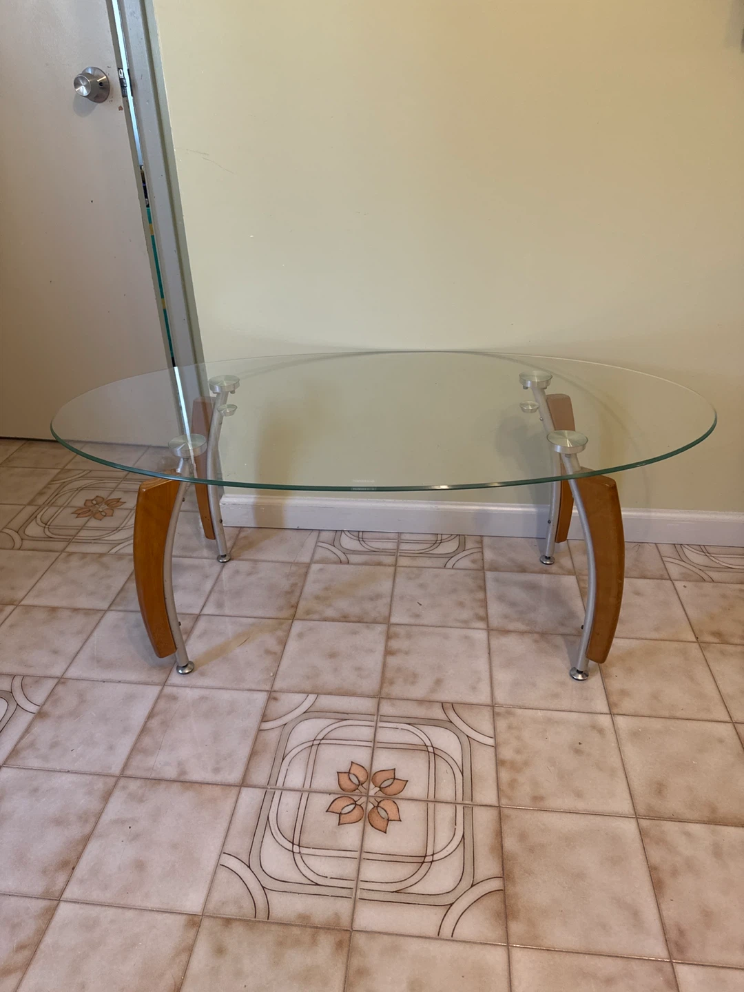 Oval Tempered Glass Coffee Table