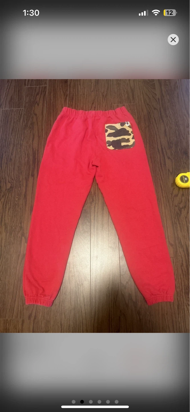 A Bathing Ape Red Sweatpants - photo 2
