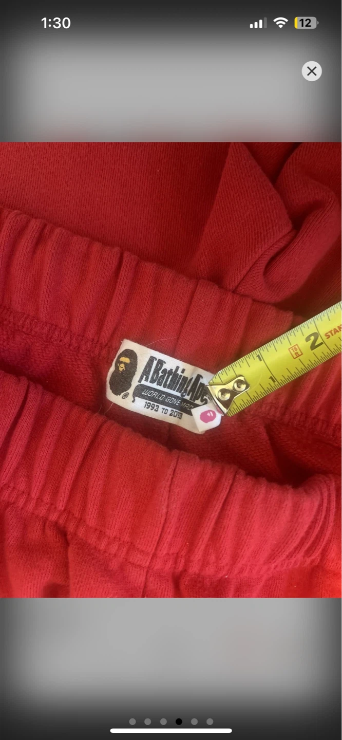 A Bathing Ape Red Sweatpants - photo 4