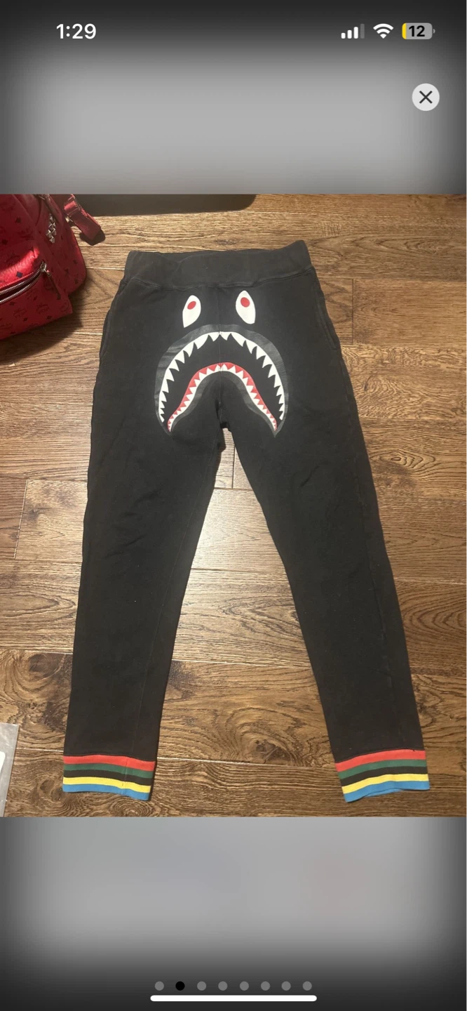 BAPE Shark Print Sweatpants - photo 2