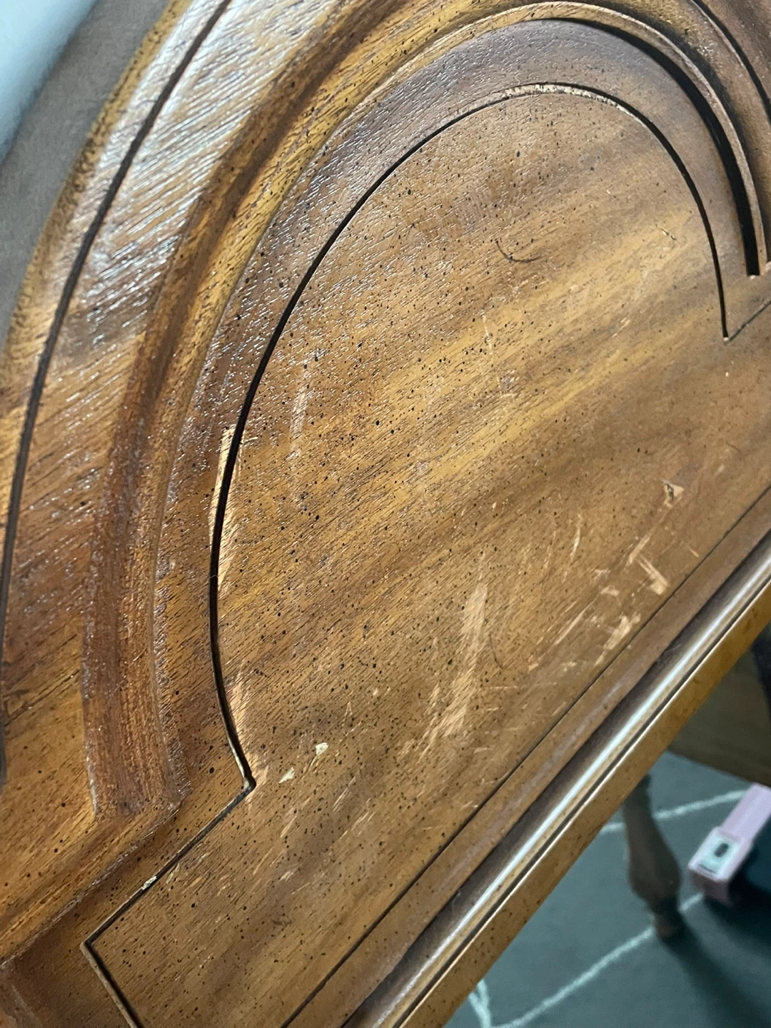Wooden Arch Top Mirror - photo 2