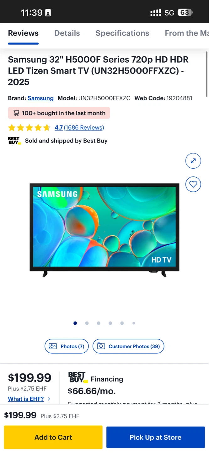 Samsung 32" Smart TV - photo 3