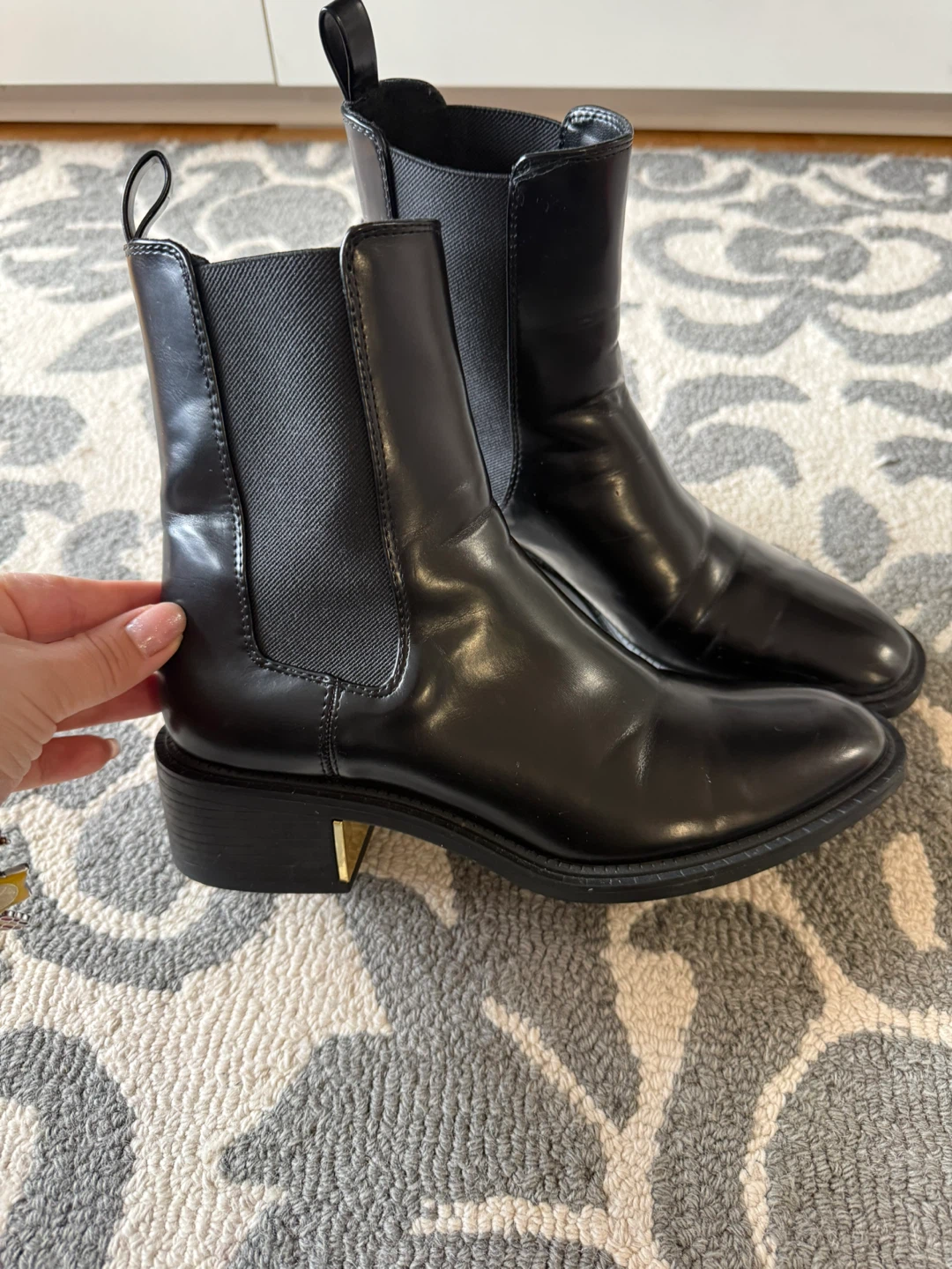 ZARA Black Chelsea Boots Size 38