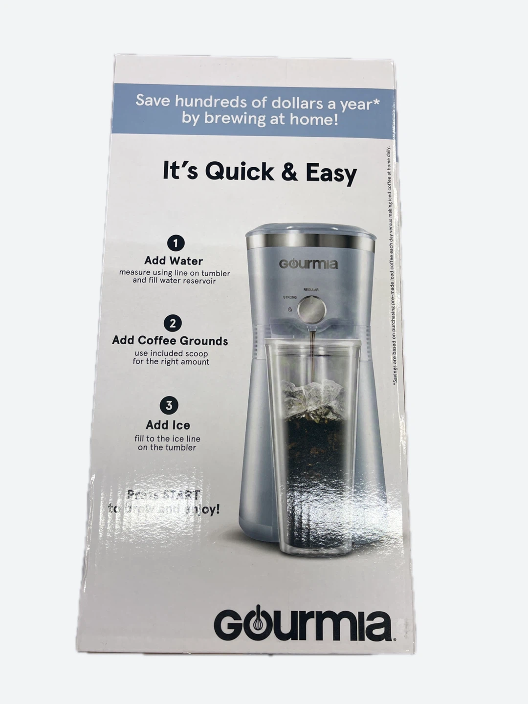 Gourmia Iced Coffee Maker with Tumbler & Straw - photo 2