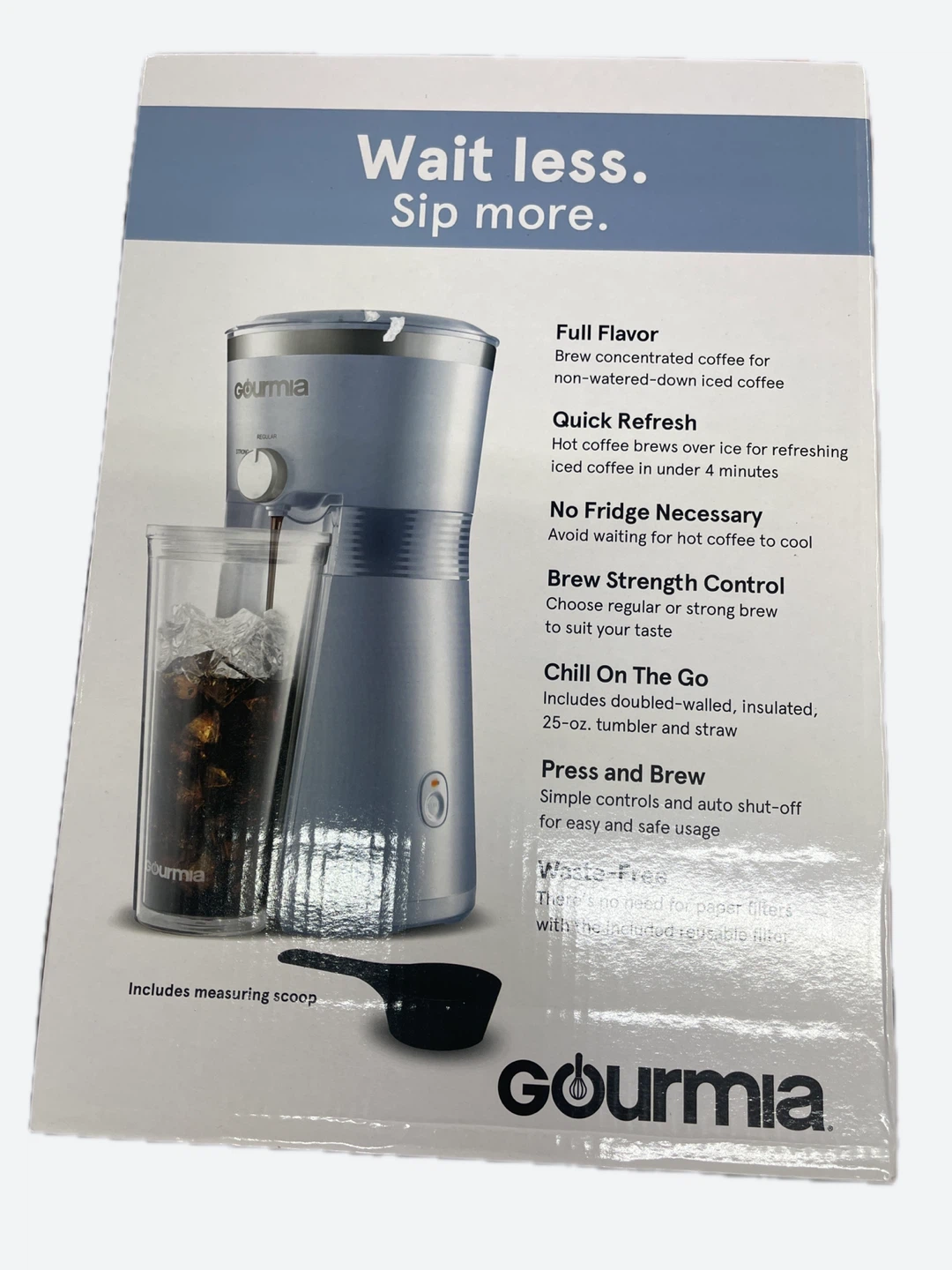 Gourmia Iced Coffee Maker with Tumbler & Straw - photo 3