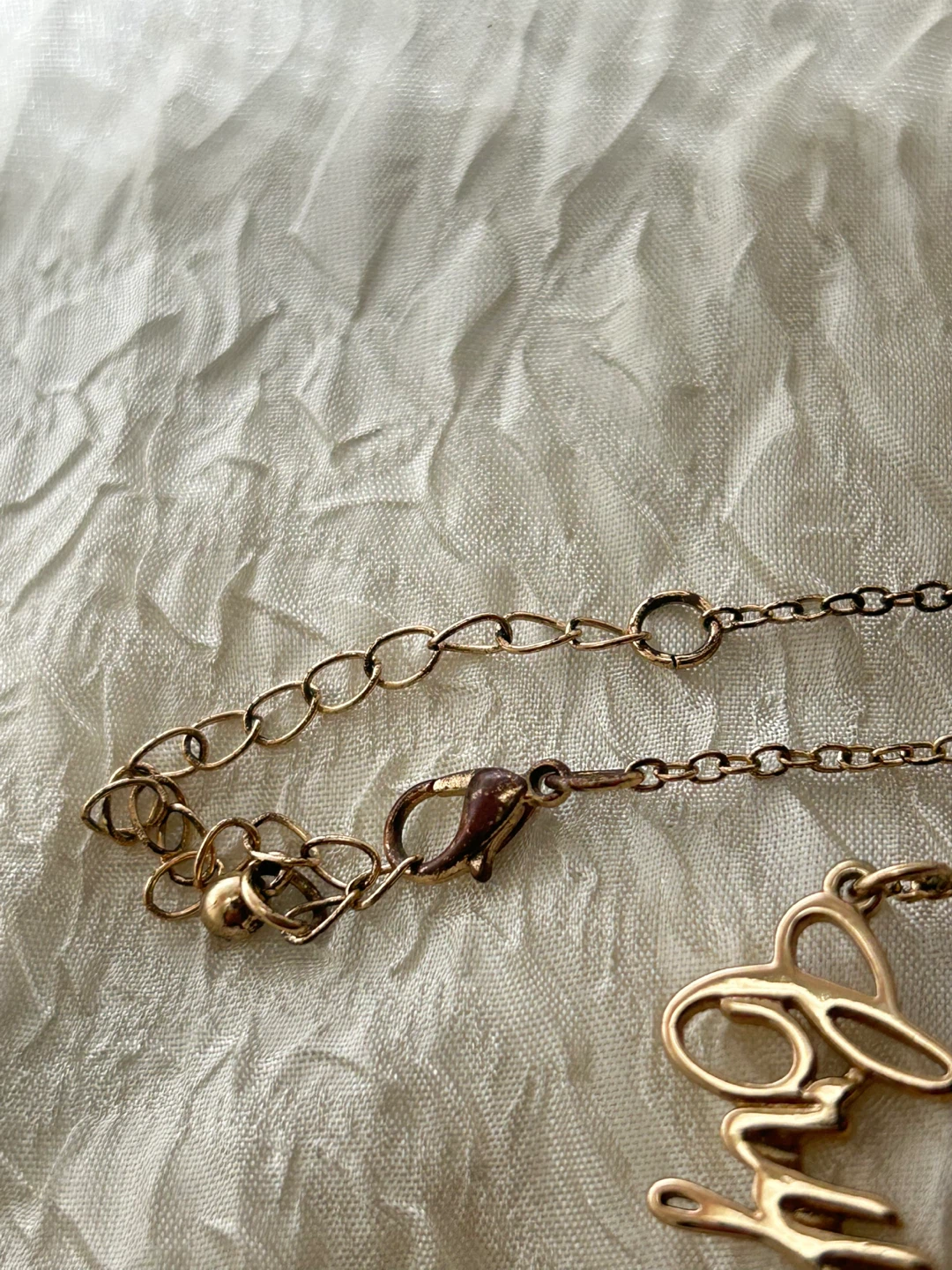 Melanie Martinez gold tone "Crybaby" script necklace - photo 3