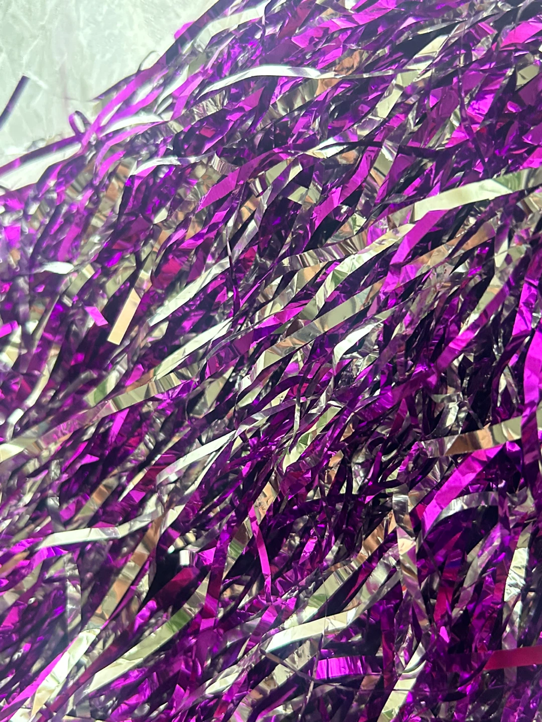 Purple and Silver Pom Poms with Handles - photo 4