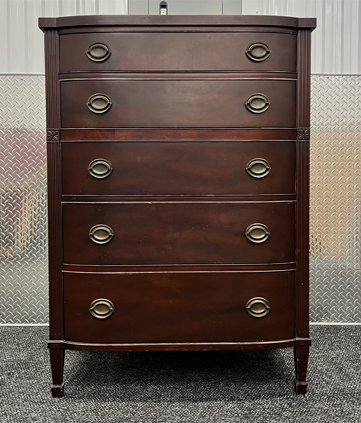 Vintage Hardwood 5 Drawer Dresser-20%OFF & Free Delivery