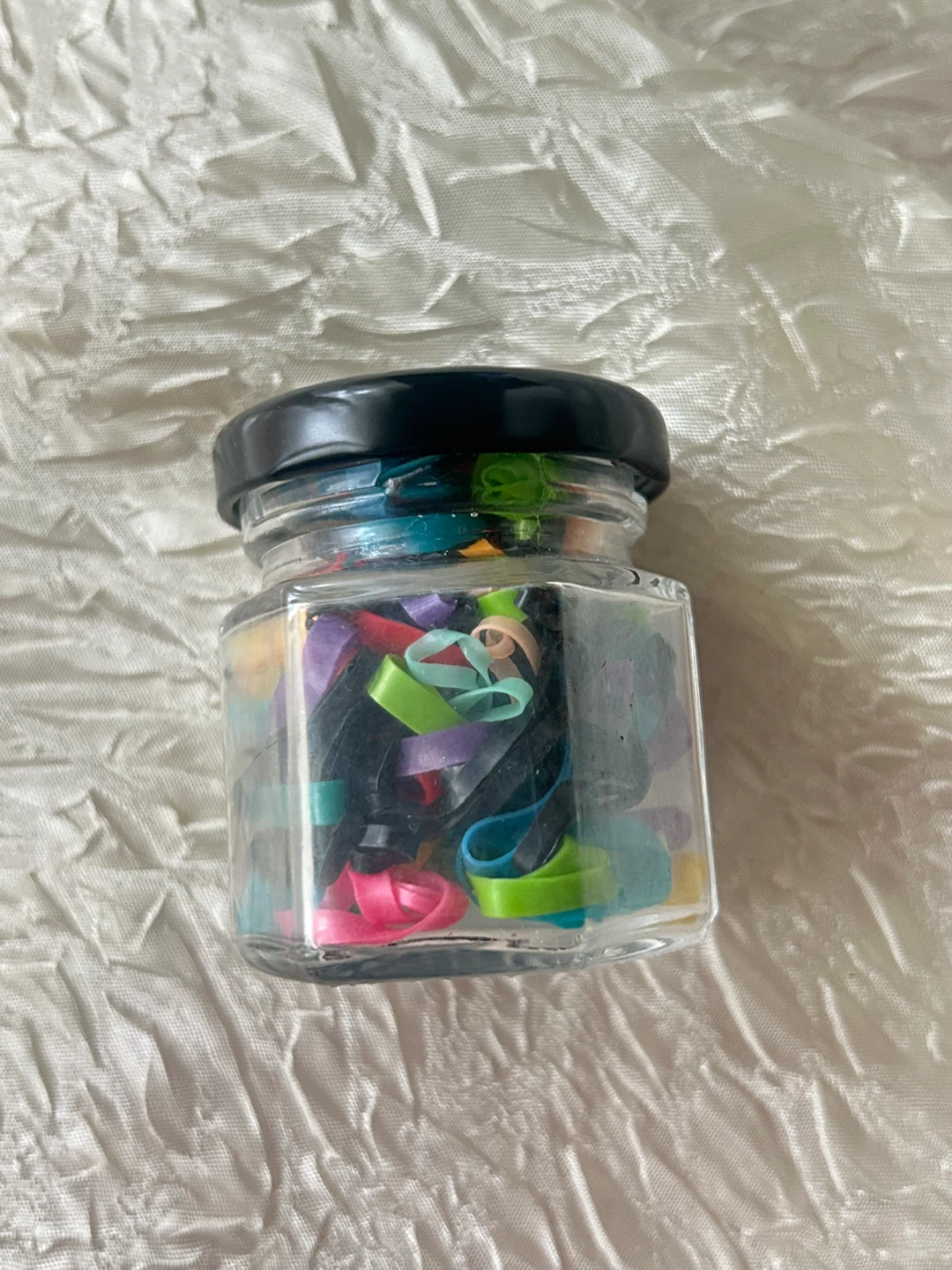 Assorted Mini Hair Ties Elastics in Jar - photo 2