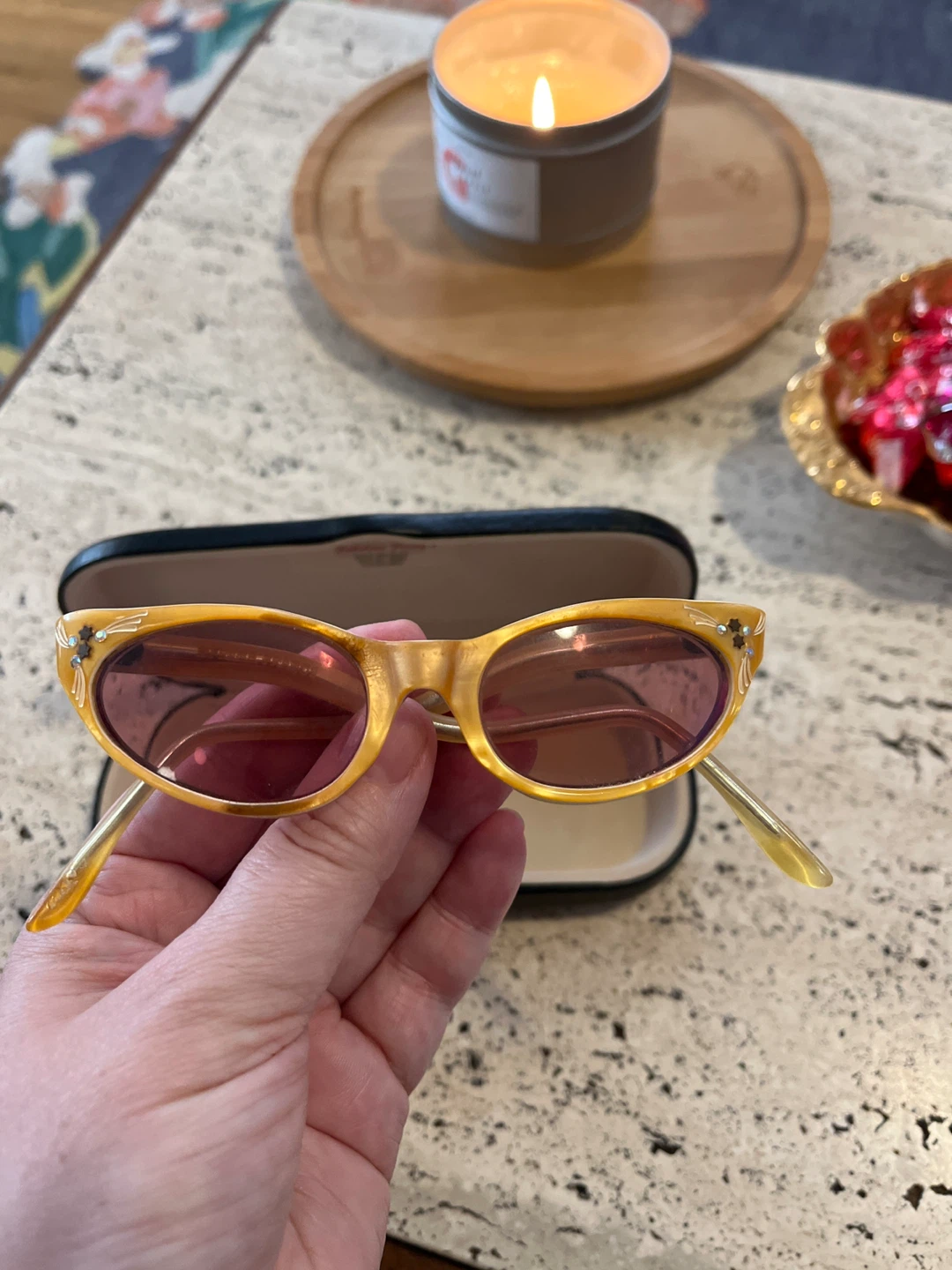 Fabulous Fanny's Yellow Cat-Eye Sunglasses - photo 2