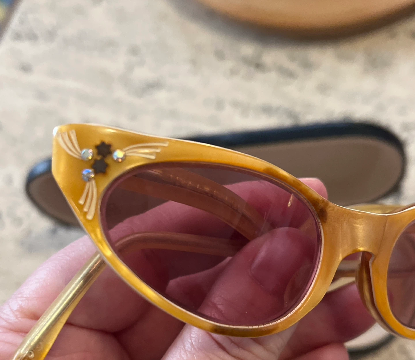 Fabulous Fanny's Yellow Cat-Eye Sunglasses - photo 3