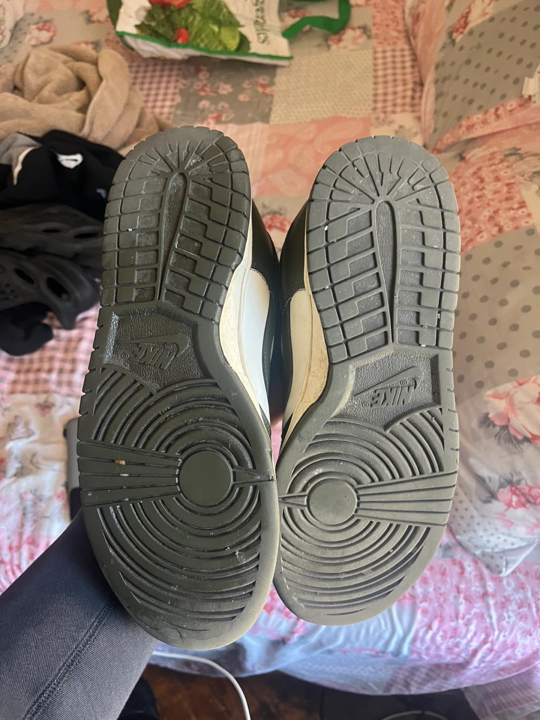 Nike Dunk Low (Size 9) White/Olive Sneakers - photo 2