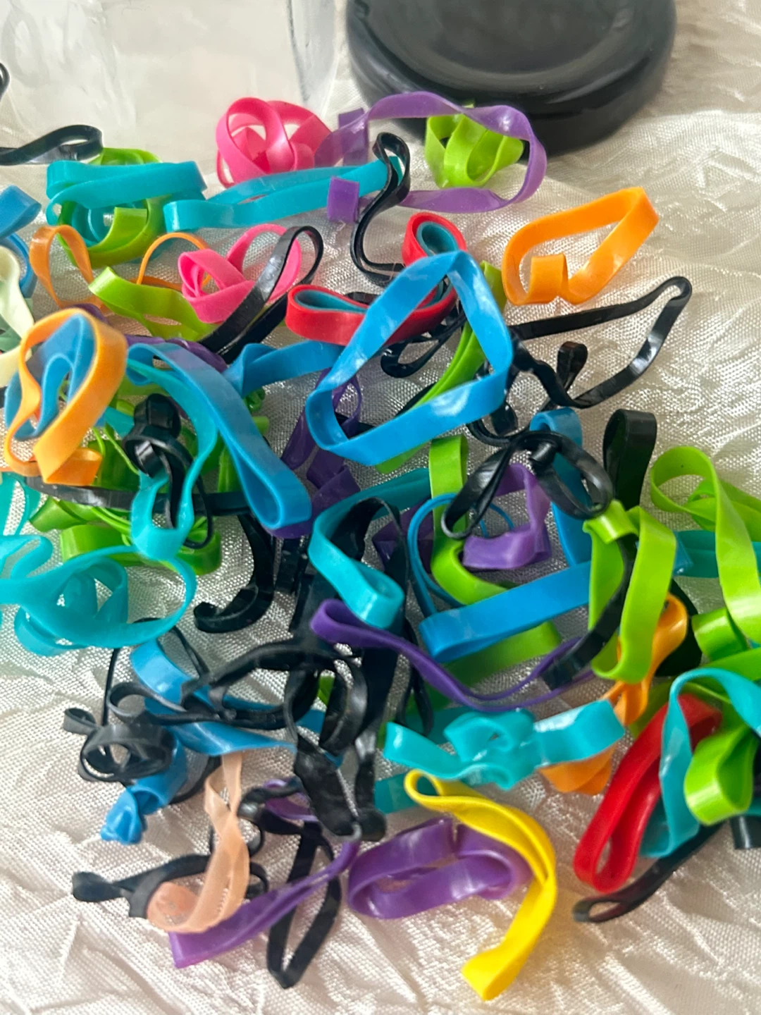 Assorted Mini Hair Ties Elastics in Jar - photo 3
