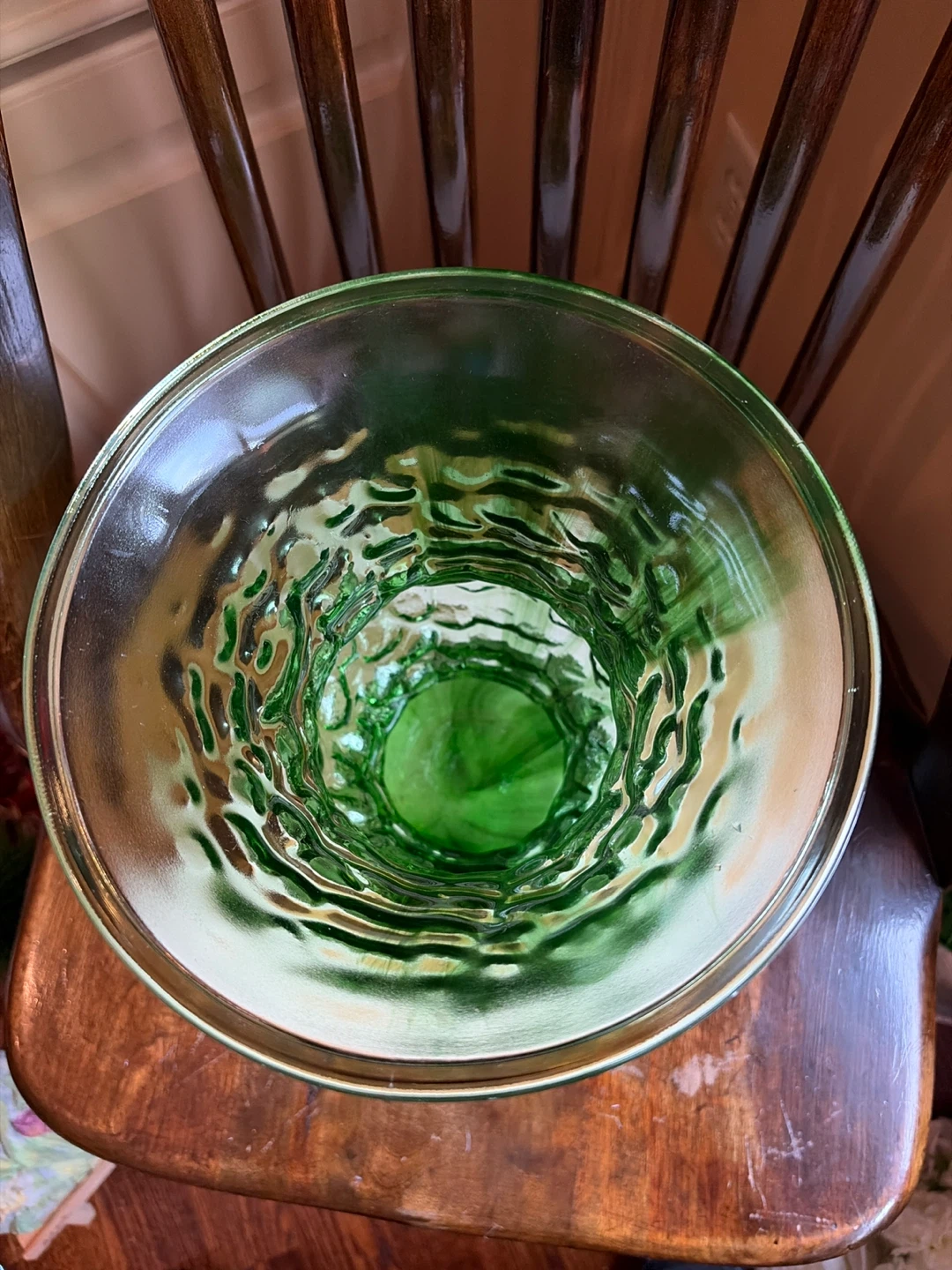 Vintage Green Glass Vase - photo 4