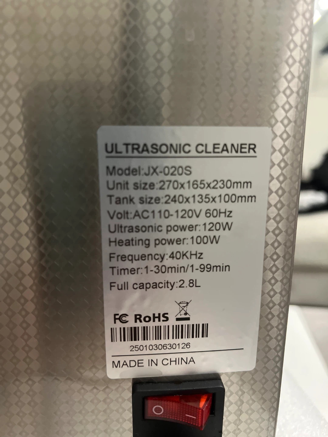 CREWORKS Digital Ultrasonic Cleaner JX-020S 2.8L - photo 4