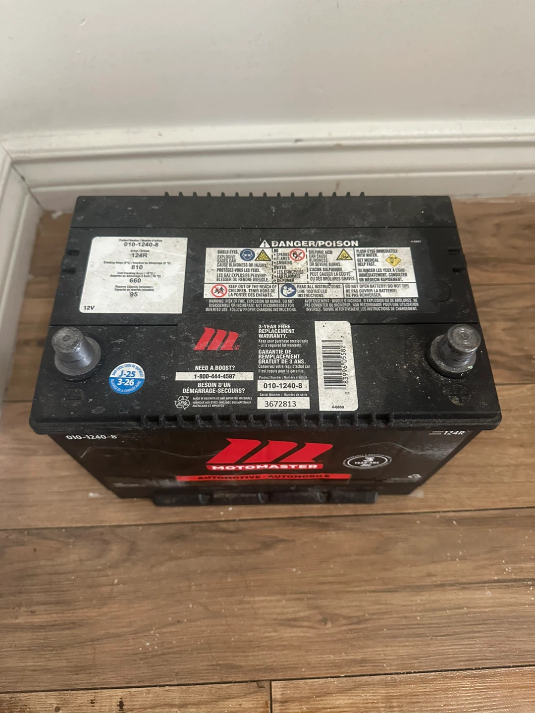 Motomaster 124R Automotive Battery - photo 2