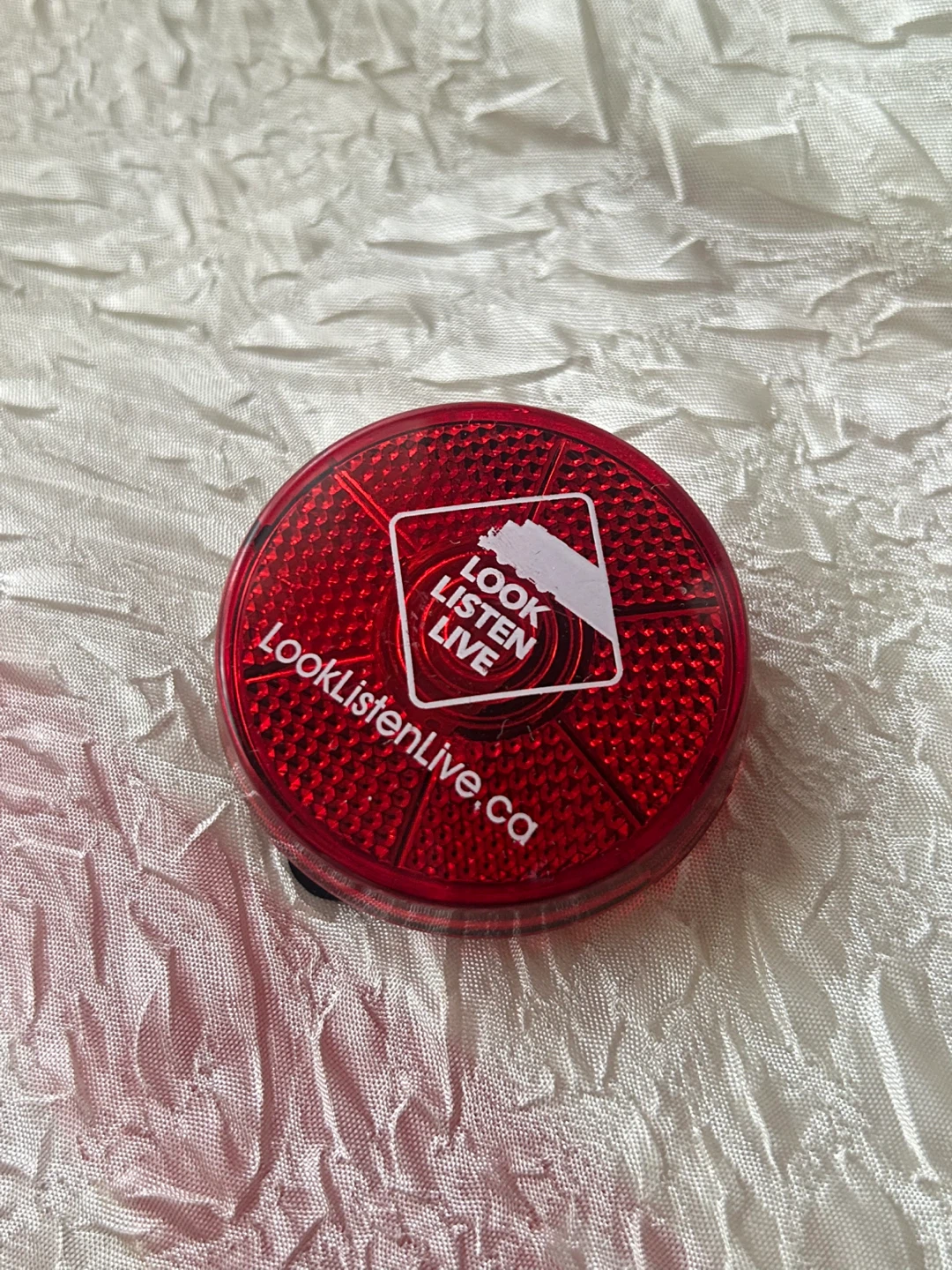 LookListenLive.ca Red Bicycle Safety Light