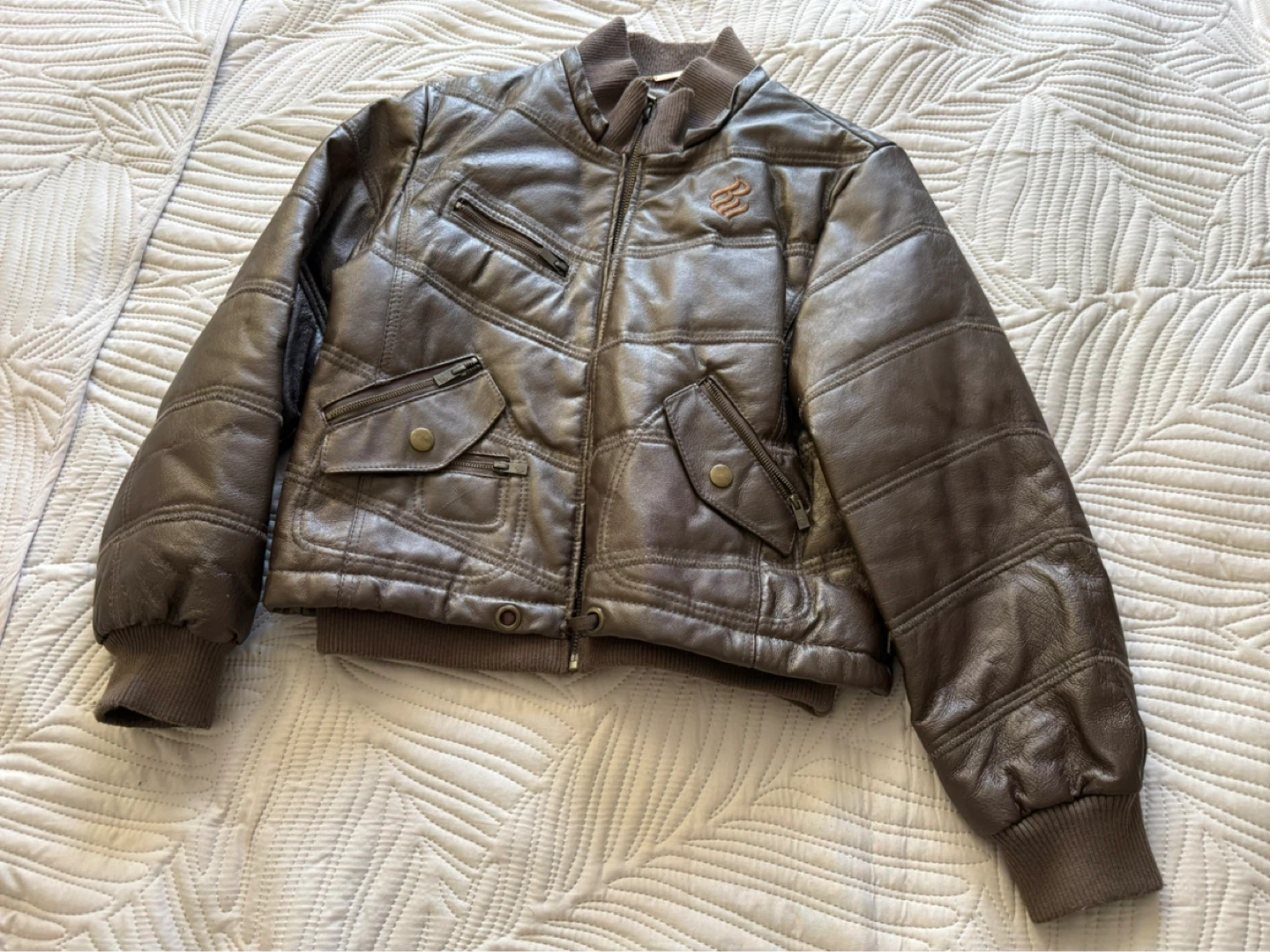 Rocawear Faux Leather Bomber Jacket XL